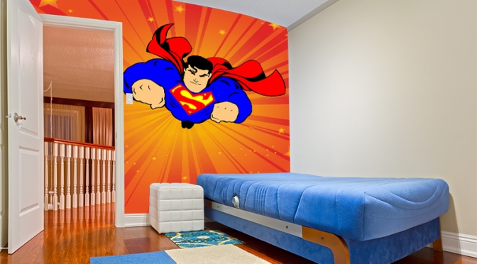 Superman Özel Baskı Duvar Kağıdı